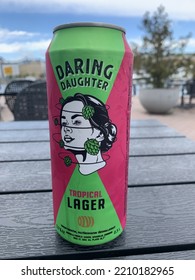 Daring Daughter Tropical Lager Beer Can. Helsinki, Finland. August 22nd 2022