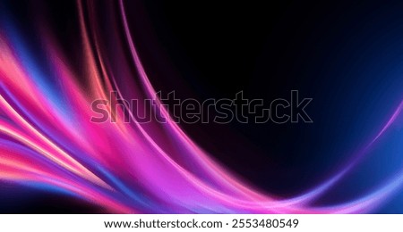 Dark abstract background with neon lines and shapes.