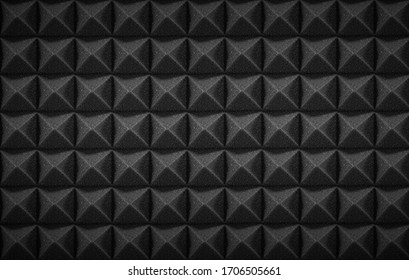 Dark Acoustic Foam Panel Background, Recording Studio Background, Sound Proofing Texture