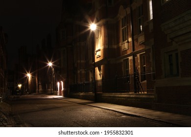 Dark Alleyway Night Shot In Cambridge