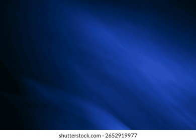 Dark Background with Blue Light Motion Creating Soft Movement for Backdrop, Creative Design Template, and Overlay