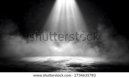 Dark background with rays of light, empty space with fog and rays of light, empty room, dark empty stage