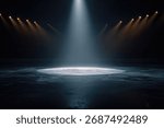 4ï¸âƒ£ A dark background with spotlights illuminates an empty ice hockey rink. The spotlight is focused on the center of the stage. --ar 3:2 --v 7 Job ID: ef9edb06-418a-4fae-9d6b-b22e7b555fc6