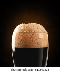 Dark Beer With Clipping Path