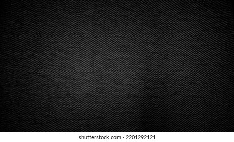 Dark Black Embossed Fabric Texture Background