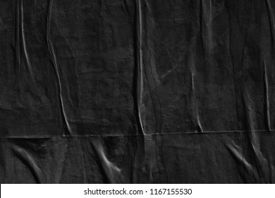 Dark Black Grey Paper Background Creased Crumpled Surface Old Torn Ripped Posters Scary Grunge Textures  