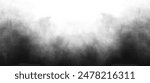 Dark black rising smoke or fog effect isolated on white background for decoration and covering. Vapor in air, steam flow, Fire, Vector illustration. halloween decoration design elements. PNG