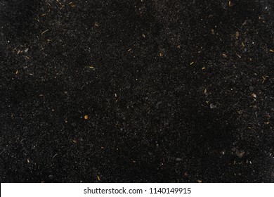 Dark Black Soil Texture And Blackground