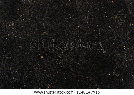 Dark Black soil texture and blackground