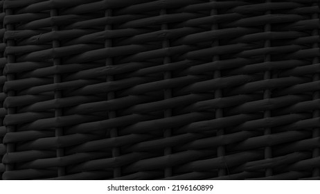 Dark black Straw weaving texture closeup Handcraft woven Reed mats background - Powered by Shutterstock