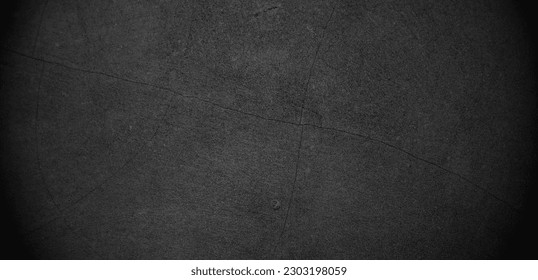 Dark black wall texture or old grunge background on black. Concrete wall. Elegant black background. Mystery black. - Shutterstock ID 2303198059