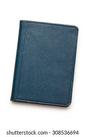 Dark Blank Blue Notebook Closed In Closeup