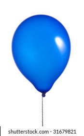 Dark Blue Balloon On White Background