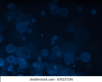 Dark Blue Bokeh Abstract Background