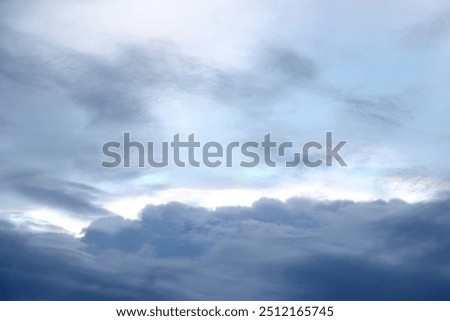 dark blue cloud with white light sun set sky background and city light midnight evening time  