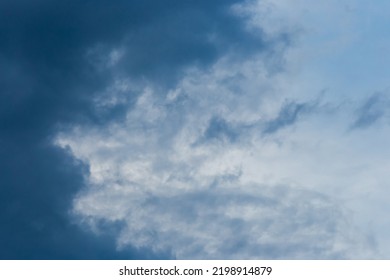 Dark Blue Clouds Wind Nature Background Weather Change Bad Weather Forecast.