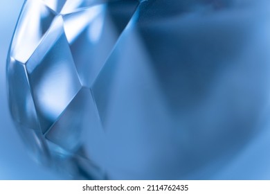 Dark BLUE Crystal Facet, Faceted Diamond Background .