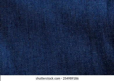 Denim Jean Fabric Texture Dark Blue Vintage Jeans Close Up