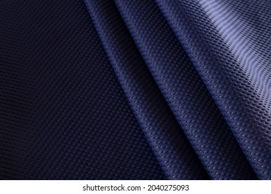 Dark Blue Neoprene Fabric Folded