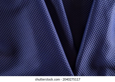 Dark Blue Neoprene Fabric Folded