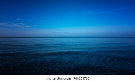 Dark And Blue Ocean, Vast Ocean And Calm