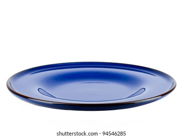 Dark Blue Plate Isolated