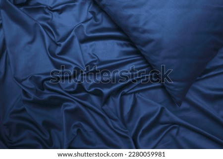 dark blue satin bed linen