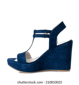 Dark Blue Suede Women Shoe Isolated Stock Photo 210810001 | Shutterstock