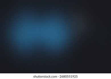 Dark Blue and Teal Gradient with Soft Light and Grain Texture abstract background