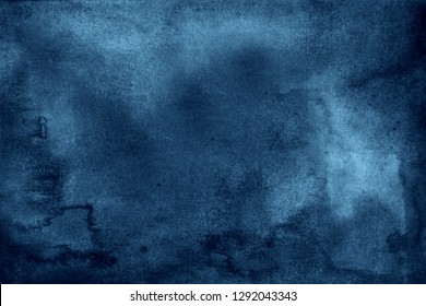 Dark blue watercolor grunge abstract background, trendy texture perfect for your design, copy space