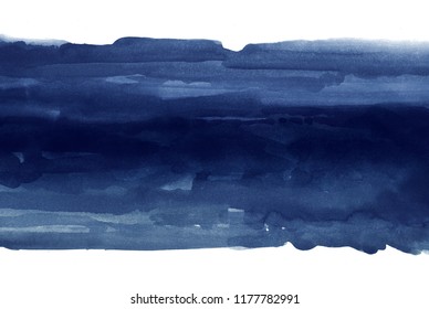 dark blue watercolor stain, abstract color background