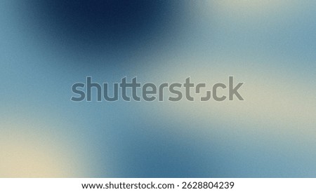 Dark blue, blue and white abstract gradient background with noise grainy texture. Abstract Background. For wallpaper, presentation, banner, web, digital, article.
