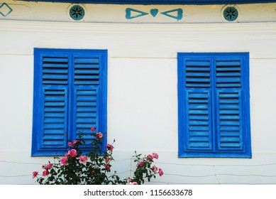 Dark blue window