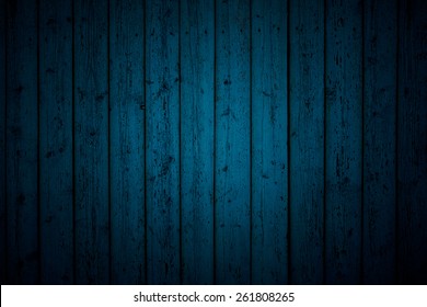 Dark Blue Wooden Board Background, Texture