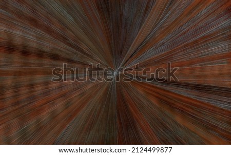 Dark brown straw marquetry in starburst pattern isolated	