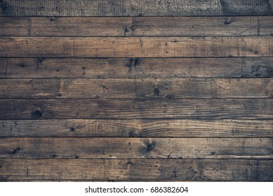 Dark Brown Wooden Background. Vintage Wood texture. Copy space - Shutterstock ID 686382604