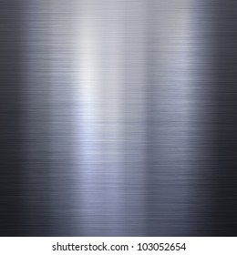 Dark Brushed Metal Aluminum Background Or Texture With Reflections