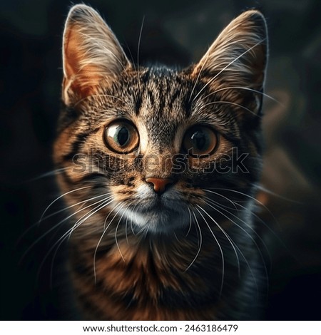 Similar – Image, Stock Photo Cat looks playfully into the camera