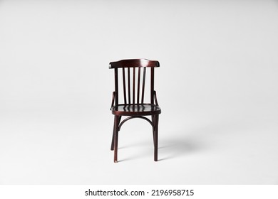 Dark Chair On Cyclorama Under Flash Light