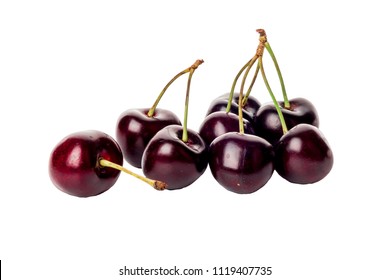 Dark Cherry Isolated On White Background