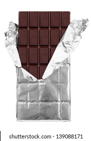 Dark Chocolate Bar Isolated White Background Stock Photo 139088171 ...