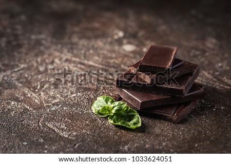 Dark chocolate stack