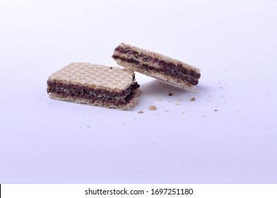 Dark Chocolate Wafer White Background Stock Photo 1697251180 | Shutterstock