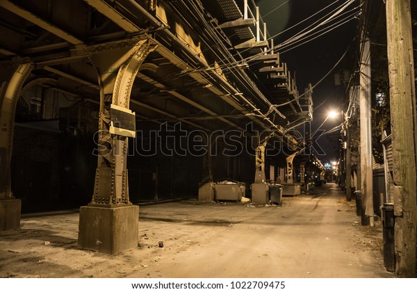 Dark City Alley Night Stock Photo Edit Now