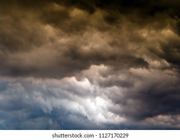 Dark cloud and sky before storm come