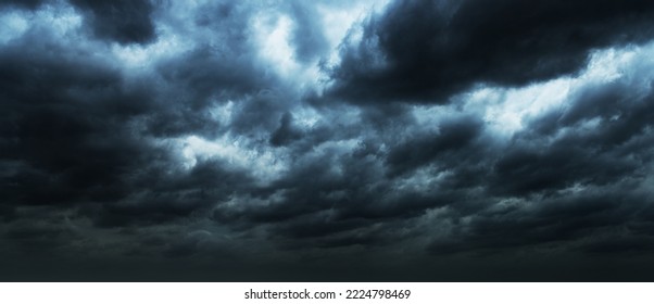 Dark clouds before a thunder-storm.