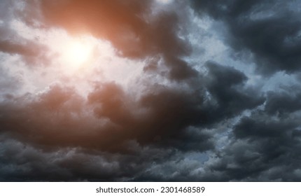 Dark clouds before a thunder-storm.