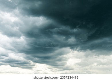 Dark clouds before a thunder-storm.