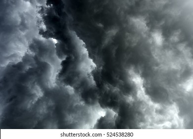 Dark clouds before a thunderstorm.