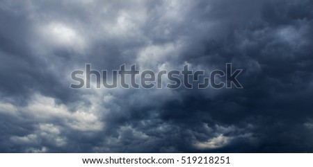 Dark Clouds before thunderstorm, Cloudy Sky